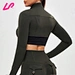 long sleeve turtleneck crop top